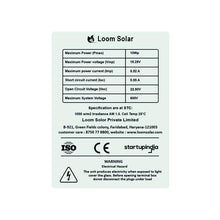 Load image into Gallery viewer, Loom Solar Panel 10 watt - 12 volt for Mobile Charging
