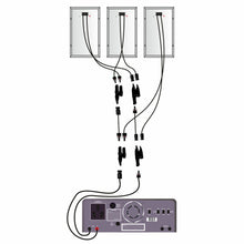 Load image into Gallery viewer, 3 Panel Connectors pair, 3 Wire In, 1 Wire Out